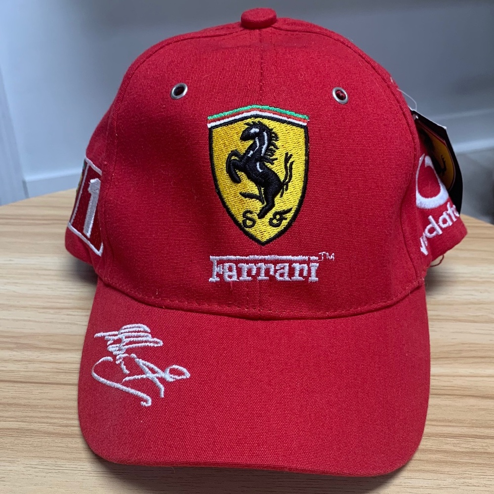 Vintage Ferrari 1997 Michael Schumacher Embroided Signature Hat